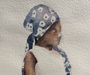 Study of Girl with the Blue Scarf